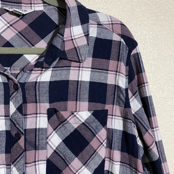 Orvis Womens Shirt Size XL Black Pink Plaid Button Front - Picture 3 of 9